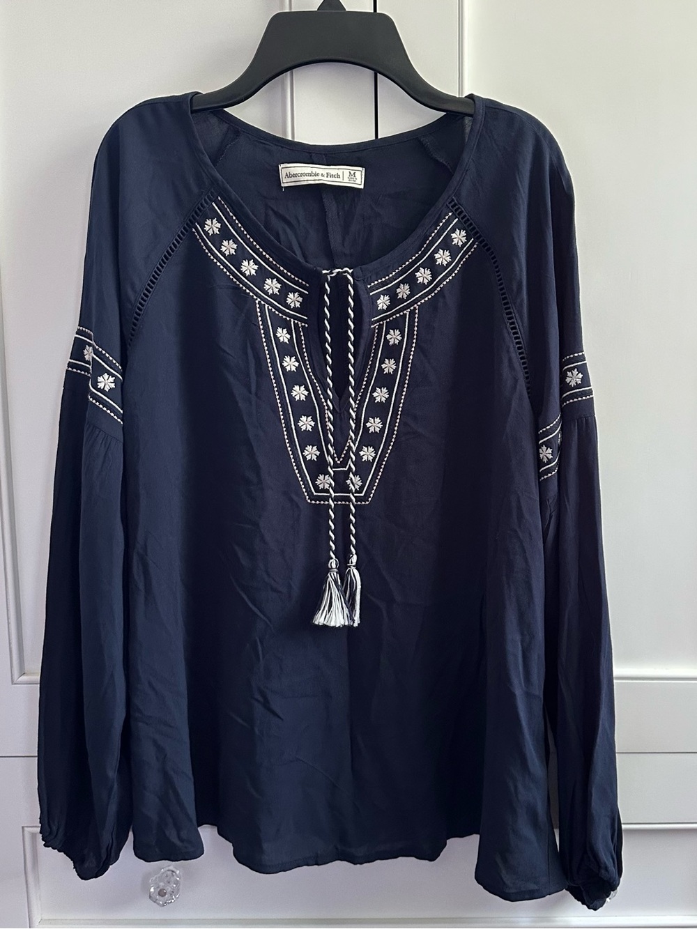 Abercrombie & Fitch rayon peasant top, size M